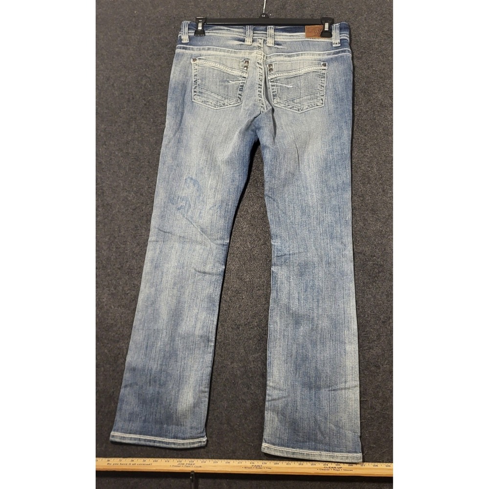 BKE Payton Bootcut Jeans Womens 31x31  Medium Wash Thick Stitch Denim - Picture 3 of 10
